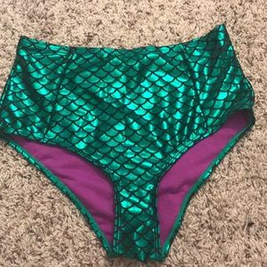 Little Mermaid High Waisted swim bottoms